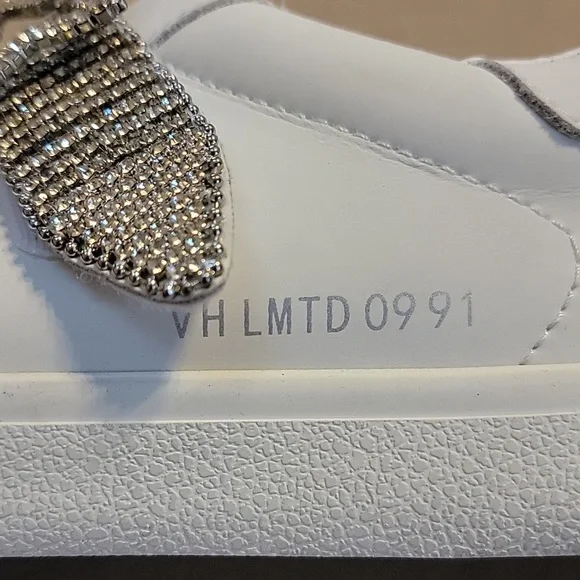 Vintage Havana Silver Sparkle Star Pure White Sneakers VH LMTD 0991 Size 9 NWOT - Picture 10 of 12